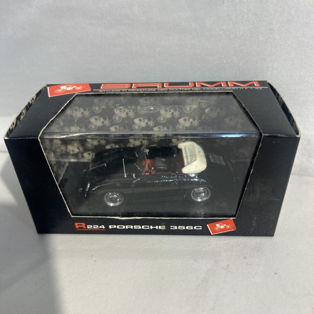 Brumm Porsche 356c Spyder 1963-65 Black 1:43 Diecast R224